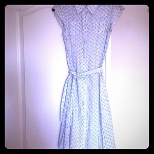 2000: Vintage Lux Cotton Dress Button Up